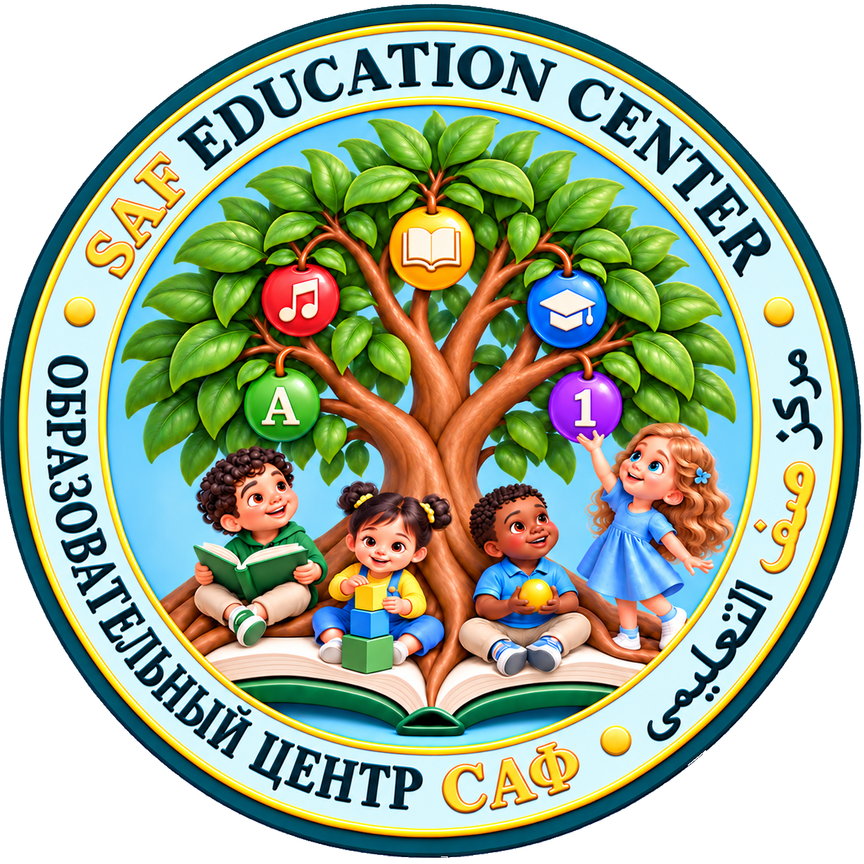 Логотип образовательного центра САФ — SAF Education Center